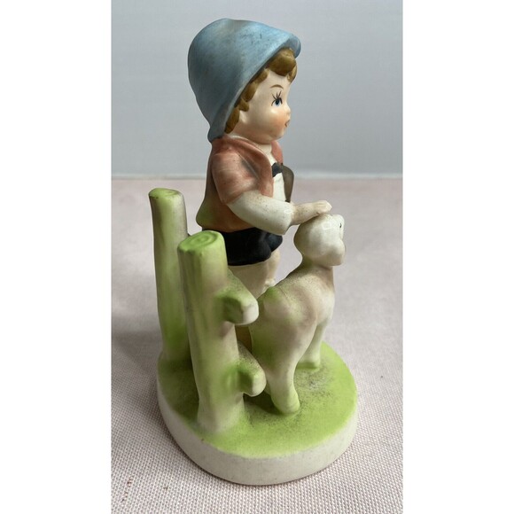 flambro collectors choice series ceramic shepard boy with sheep figurine - Picture 5 of 6